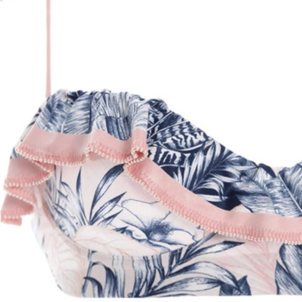 Agua by Agua Bendita Pink and Blue Bikini top - Picture 8 of 8